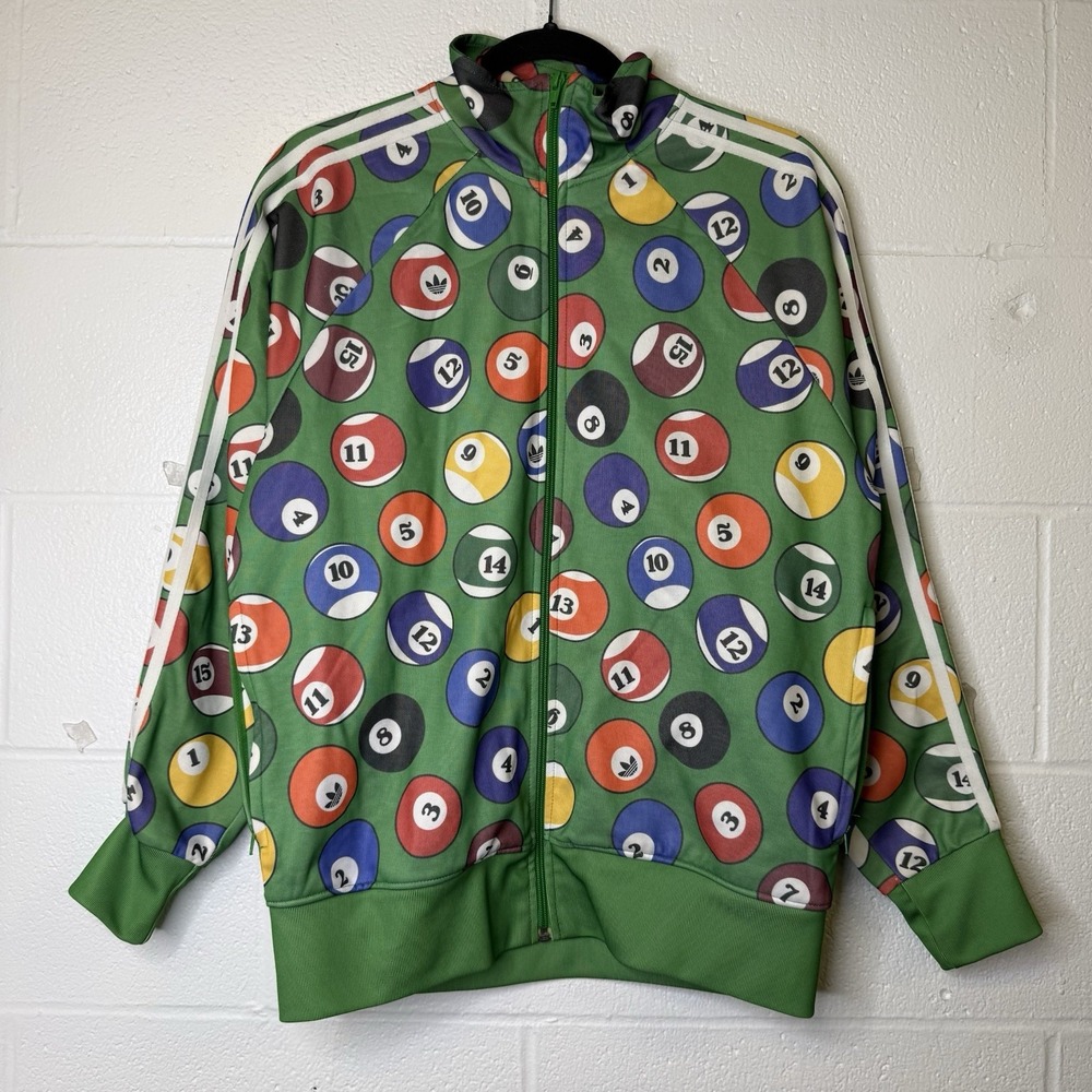 Adidas Jeremy Scott Billiard Track Jacket Green Mens Size M Vintage Green Rare